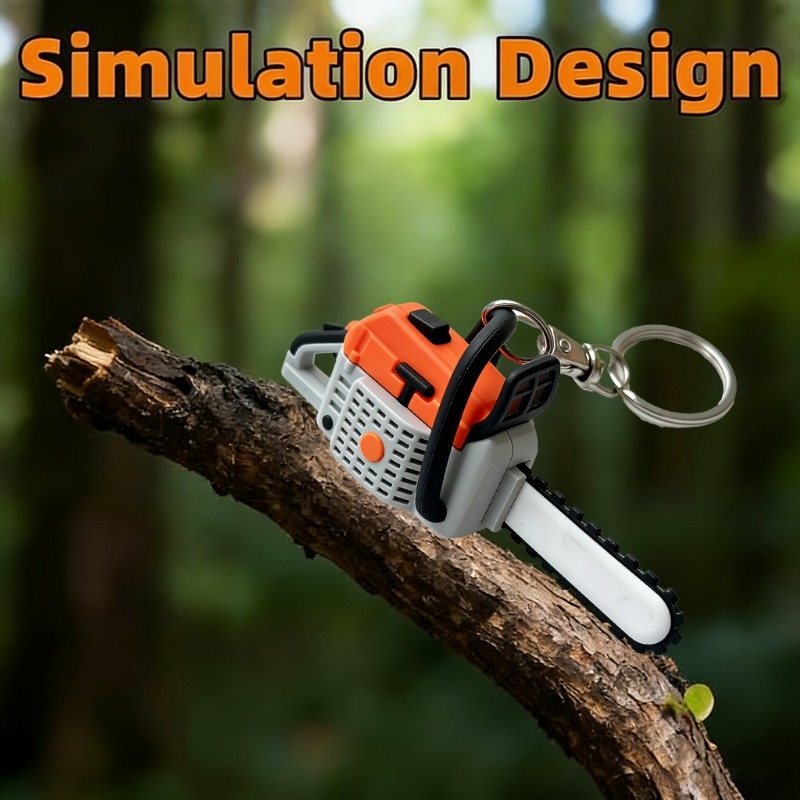 Heavy Equipment Key Ring - Mini Symulacja Piły Łańcuchowej Brelok Uroczy
