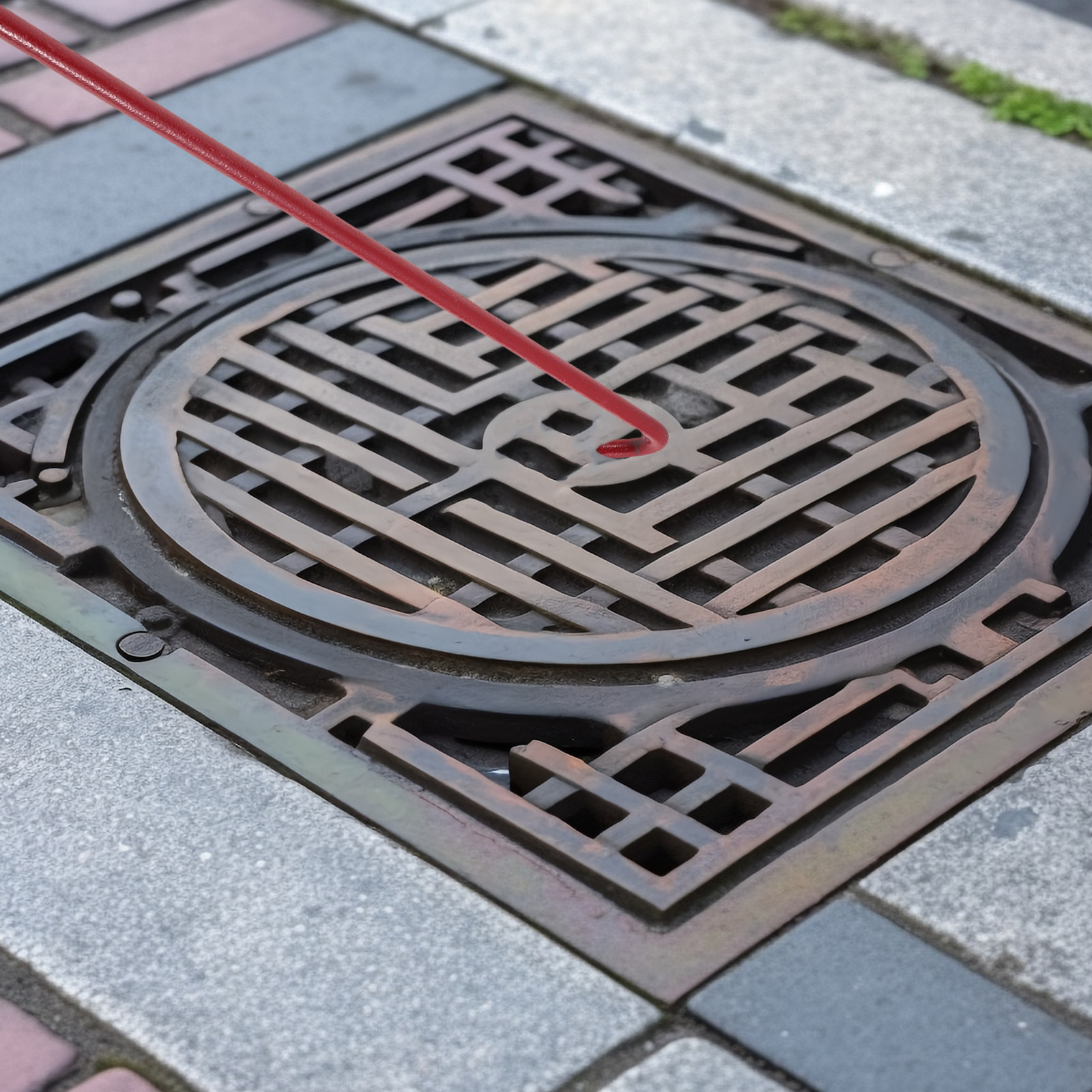 Manhole Cover Lifting - Długi hak do podnoszenia pokryw dojrzewalniczych,