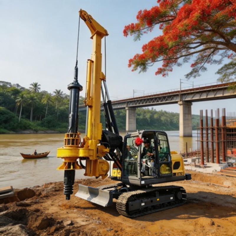 Heavy Equipment Drilling Rig - Ciężka wiertnica obrotowa na gąsienicach, sprzęt