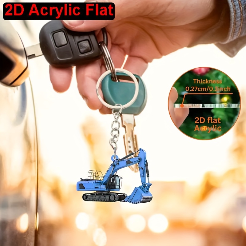 2D Płaski, kolorowy brelok akr – Heavy Equipment Key Ring recenzja i cena